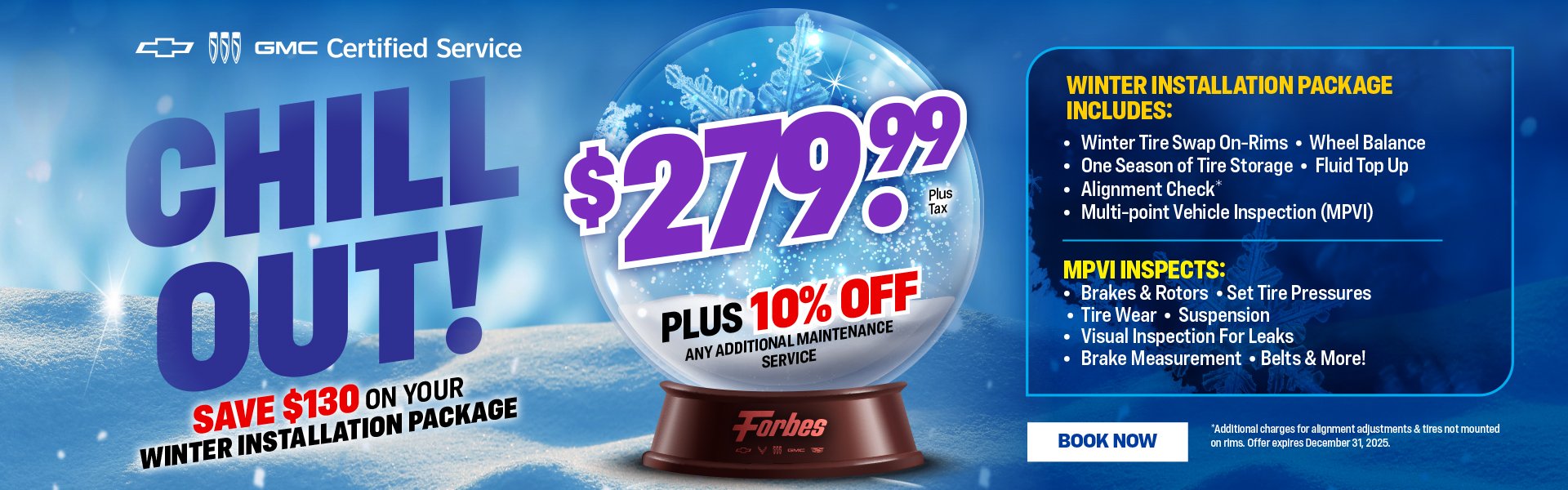 Chill Out Service Package For Only $279.99+Tax